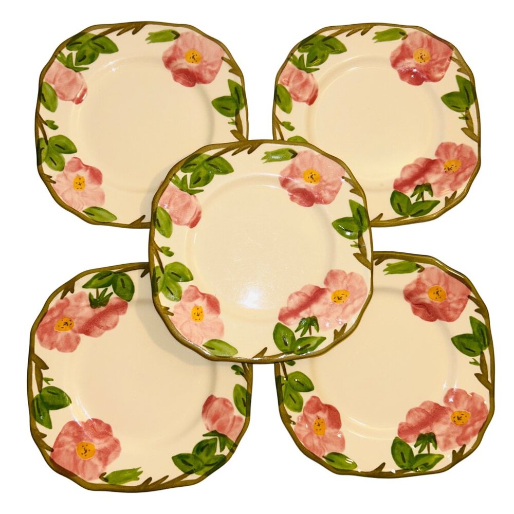 Franciscan Desert Rose Square Desert Plates - Set of 5